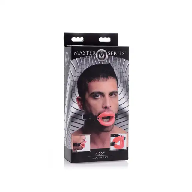 Master Series - Sissy Mouth Gag - Knebel rozwierający usta. Idealny do seksu oralnego!