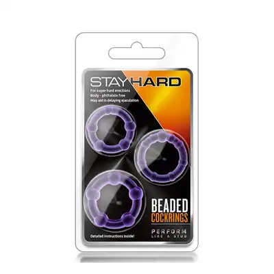 Stay Hard - Trzy Pierścienie Erekcji. 3 średnice od 2 do 3 cm. 