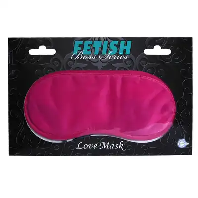 Bseries - Love Mask Pink. Różowa satynowa opaska na oczy w fetyszowym stylu. Pozbawcie się z partnerem jednego ze zmysłów i odczujcie resztę z nich o wiele mocniej! Top Produkt!