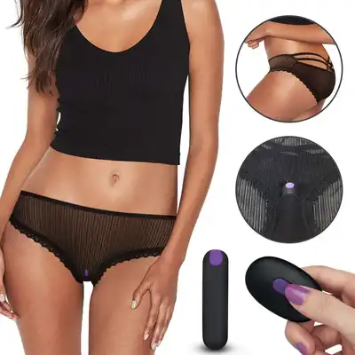 LoveToy - IJoy Rechargeable Vibrating Panties. Majtki z wibrującym bulletem, ładowanym USB.