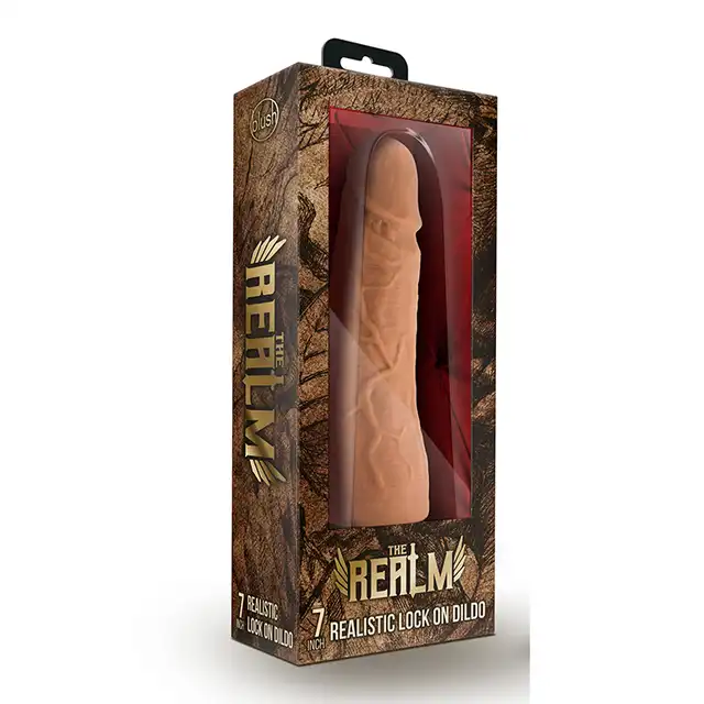 The Realm - Realistick 7 inch Lock On Dildo. Super realistyczne dildo, idealne do rękojeści w kształcie miecza. 