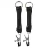 ZADO - Nipple Clamps. Zaciski na sutki z paskami skórzanymi i metalowymi pierścieniami.