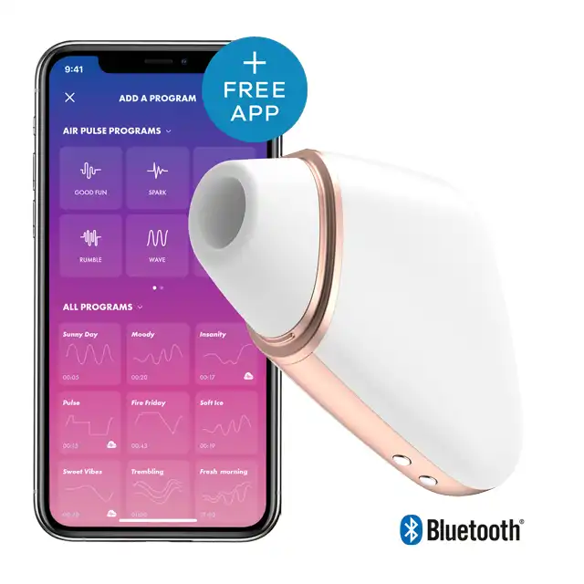 Satisfyer - Love Triangle White. Sensualny stymulator z silnymi wibracjami, sterowany aplikacją.