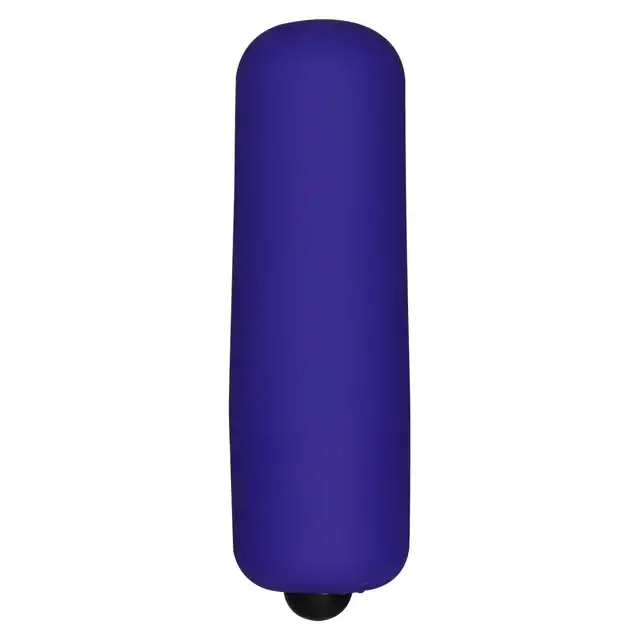 ToyJoy - Funky Bullet. Purpurowy mini wibrator wysokiej jakości. Pokryty aksamitnym silikonem.  