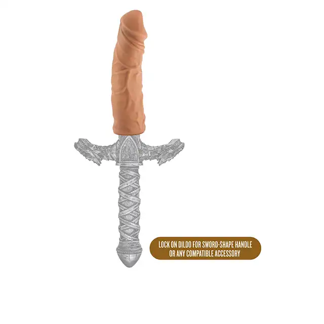 The Realm - Realistick 8 inch Lock On Dildo. Super realistyczne dildo, idealne do rękojeści w kształcie miecza. 