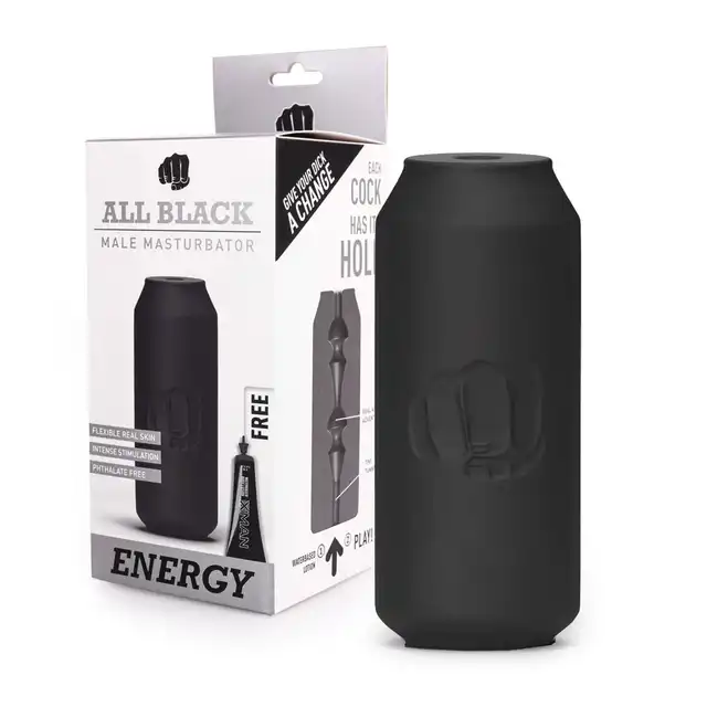 All Black - Energy Masturbator. Energetyczny masturbator dla mężczyzn w dyskretnym kształcie!