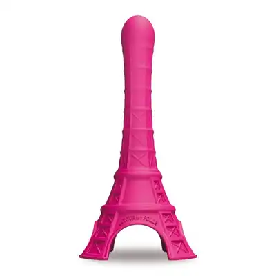 La Tour Est Folle - Pink. Super różowe dildo w kształcie wieży Eiffla! Francuski prezent na walentynki! 