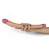 LoveToy - Double Dildo. 36 cm podwójne dildo, wspólna lub podwójna penetracja! Wysokiej jakości silikon, giętki i miły w dotyku.