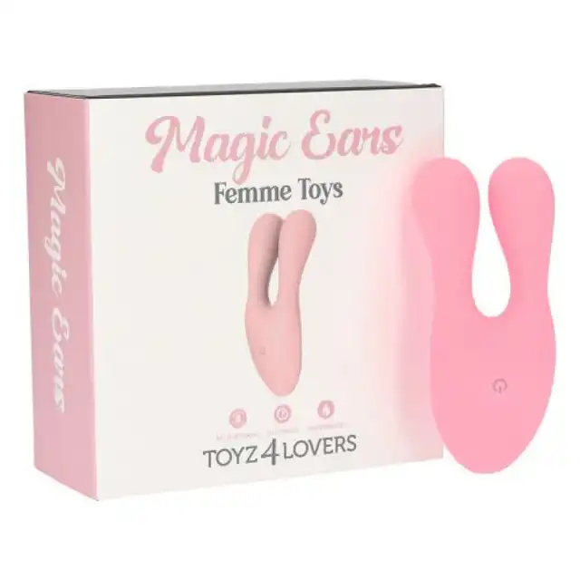 Femme Toys - Magic Ears. Fantastyczny wibrator dla par. Idealny do stymulacji łechtaczki oraz penisa. Elastyczny, mily w dotyku. 