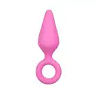 Easy Toys - Buttplugs With Pull Ring. Zestaw różowych wtyczek analnych. Idealne dla przyjemności i treningu!