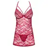 Obsessive - Ivetta komplet babydoll i stringi czerwona S/M