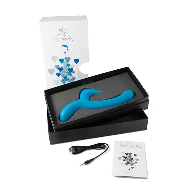LoveBuddies - Dolphin. Super wyprofilowany wibrator delfinek do podwójnej stymulacji. Wodoodporny, silny, cichy. Mega Sale!