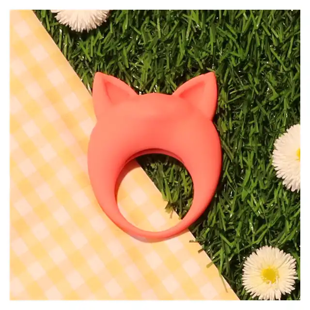 Lola - Mimi Animals Collection Lemur Remi Orange. Słodki wibrujący, elastyczny ring na penisa! Wysoka jakość, uroczy design. 