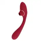 Femme Toys - Red Shape. Stymulator łechtaczki, dyskretny wibrator 2w1 - ssanie i wibracje w jednej zabawce. 