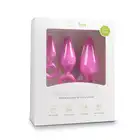 Easy Toys - Buttplugs With Pull Ring. Zestaw różowych wtyczek analnych. Idealne dla przyjemności i treningu!