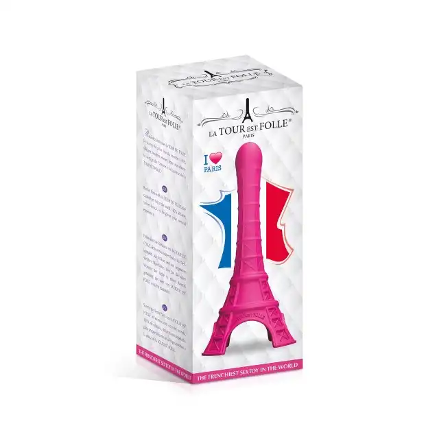 La Tour Est Folle - Pink. Super różowe dildo w kształcie wieży Eiffla! Francuski prezent na walentynki! 