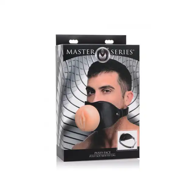 Master Series PRO - Pussy Face Oral Sex Mouth Gag. Pasuje doskonale na każdą twarz. Pochwa i usta w jednej penetracji. Hit.
