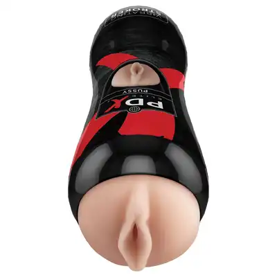PDX Elite - Pussy Vibrating Stroker. Realistyczna sztuczna wagina, rozciągliwa przyjemna w dotyku cyberskóra!  