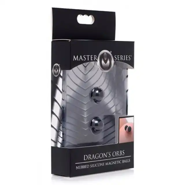 Master Series - Dragons Orbs. Nubbed Silicone Magnetic Balls. Magnetyczne zacisk na sutki. Oryginalne!