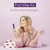 RIANNE'S - First Vibe Kit. Zestaw konieczny dla każdej kobiety. Eleganckie, wysokiej jakości zabawki. Kulki, wibrator i plug w rozmiarze S. 