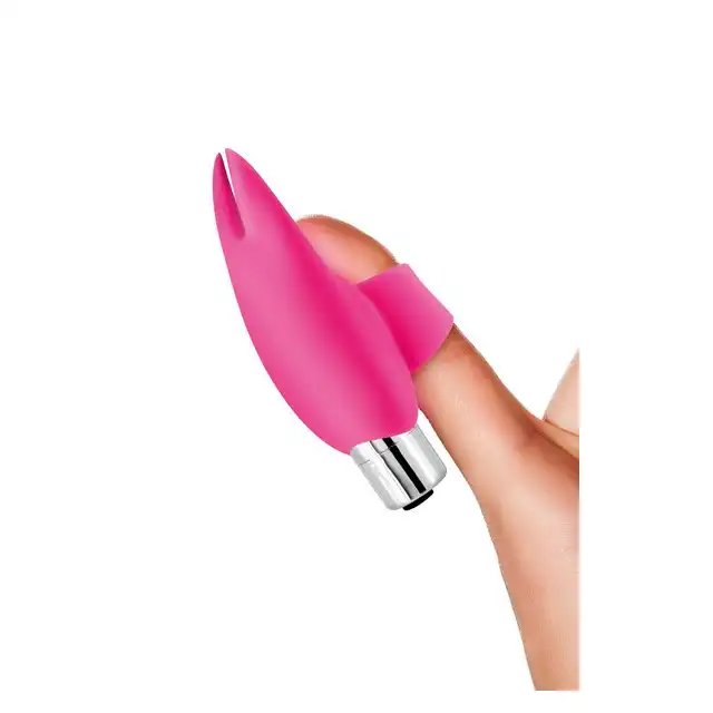 Yoba - Finger Joy. Różowy stymulator seksu oralnego na palec. Mały, dyskretny, ładowany przez USB. 