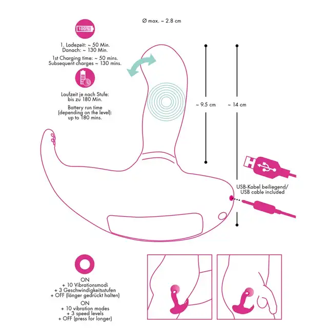 You2Toys - Rechargeable G-Spot Vibe. Masażer prostaty i punktu G. Idealny dla niej i dla niego. 