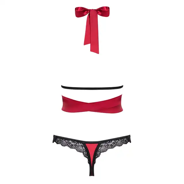 Obsessive - Sensuelia komplet 2-częściowy czerwony L/XL