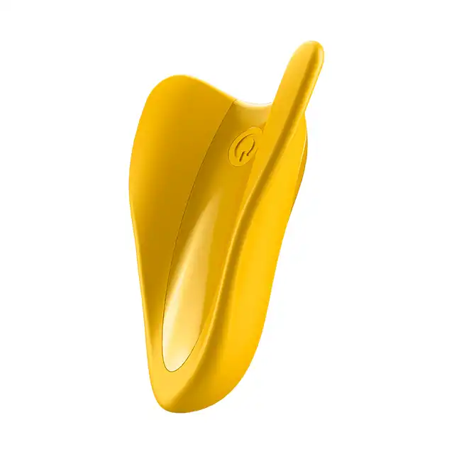 Satisfyer - High Fly Finger Vibrator Yellow. Nowość od Satisfyer'a! Idealnie wyprofilowany mini wibrator, wpasuje się idealnie pod majtki i nie tylko!