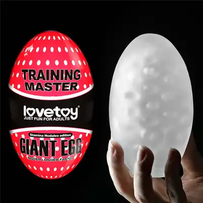 LoveToy - Giant Egg. Masturbator męski, super elastyczny i dyskretny. Wydłuż stosunek ćwicząc na tym masturbatorze!