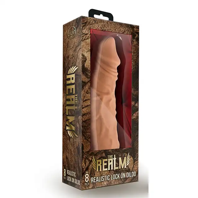 The Realm - Realistick 8 inch Lock On Dildo. Super realistyczne dildo, idealne do rękojeści w kształcie miecza. 
