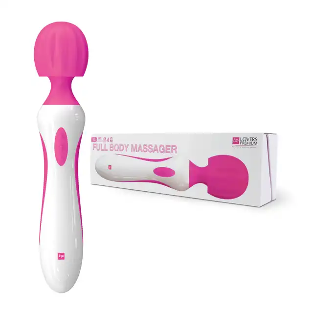 LoversPremium - XL Full Body Massager Pink. Duża magiczna różdżka do masażu ciała. Ultra wygodna w uchwycie i łatwa w obsłudze. 