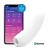 Satisfyer - Curvy 1+ White. Finezyjne wibracje w rytm ulubionej playlisty, przyjemna stymulacja Air-Pulse.