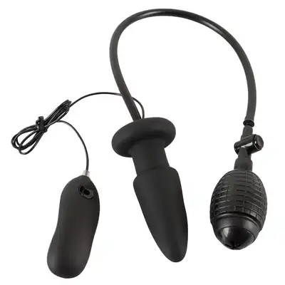 You2Toys - Inflatable Vibrating Plug Black. Pompowany wibrujący plug analny. Idealny do zabawy analnej dla początkujących i ekspertów.