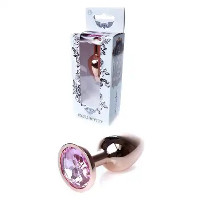 Jewellery - Red Gold Plug Rose. Plug analny w kolorze różowego złota z różowym diamencikiem. 