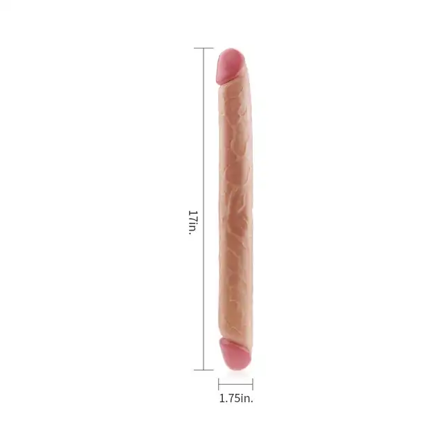 LoveToy - Slim Ultra Double Dildo. 45 cm podwójne dildo, wspólna lub podwójna penetracja! Wysokiej jakości silikon. 