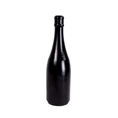 All Black - Champagne Bottle Medium. 34,5 x 9 cm. Silikonowe dildo w kształcie butelki. 