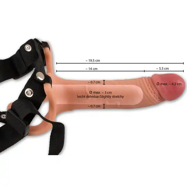 RealistiXXX - Sleeve Strap-on. Strapon unisex, wydłuża penisa o kilka cm! Przyjemny w dotyku matriał, realistyczny wygląd. 