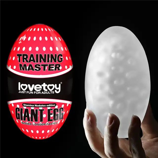 LoveToy - Giant Egg. Masturbator męski, super elastyczny i dyskretny. Wydłuż stosunek ćwicząc na tym masturbatorze!
