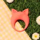 Lola - Mimi Animals Collection Lemur Remi Orange. Słodki wibrujący, elastyczny ring na penisa! Wysoka jakość, uroczy design. 