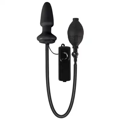 You2Toys - Inflatable Vibrating Plug Black. Pompowany wibrujący plug analny. Idealny do zabawy analnej dla początkujących i ekspertów.