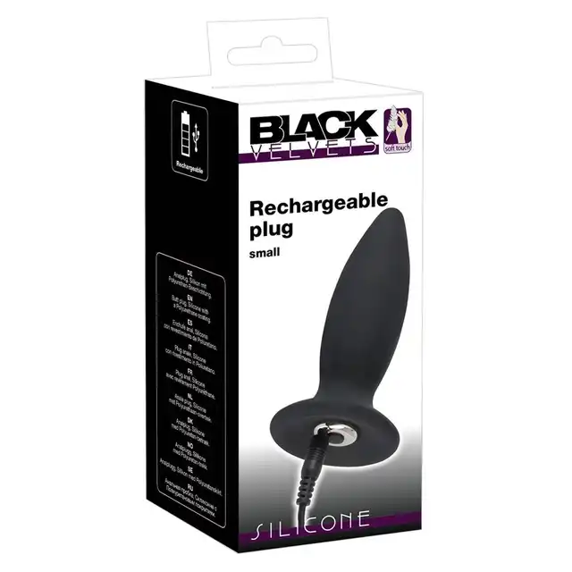 Black Velvets - Rechargeable Plug. Wibrujący korek analny o aksamitnej powierzchni