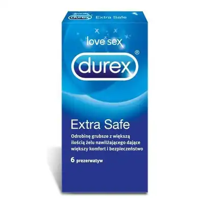 Prezerwatywy Durex Extra Safe. 6 szt