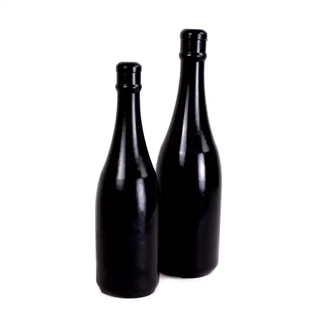 All Black - Champagne Bottle Medium. 34,5 x 9 cm. Silikonowe dildo w kształcie butelki. 