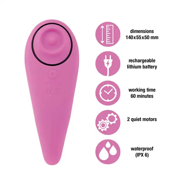 FeelzToys - FemmeGasm Tapping &amp; Tickling Vibrator Pink. Stymulujący wibrator z funkcją tap&amp;tickle. Mega Sale!
