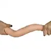 LoveToy - Double Dildo. 36 cm podwójne dildo, wspólna lub podwójna penetracja! Wysokiej jakości silikon, giętki i miły w dotyku.