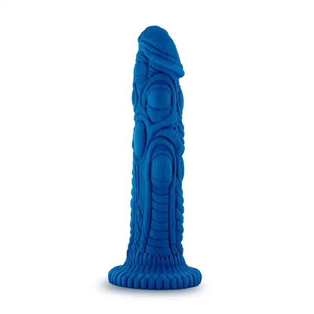The Realm - Draken Lock On Dildo Blue. Smocze dildo idealne do rękojeści w kształcie miecza. 