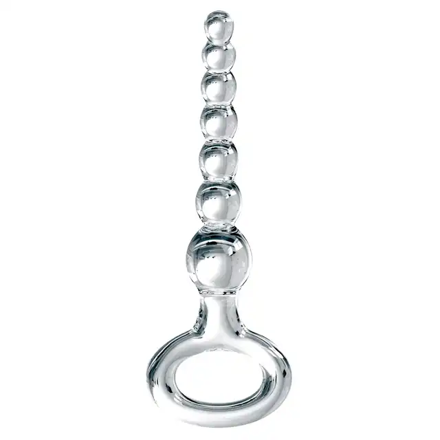 Icicles - No. 67. Szklane koraliki analne 20,5 cm. Najwyższej jakości szkło, możliwość zabawy temperaturą dla lepszej stymulacji!