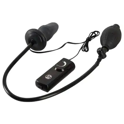 You2Toys - Inflatable Vibrating Plug Black. Pompowany wibrujący plug analny. Idealny do zabawy analnej dla początkujących i ekspertów.