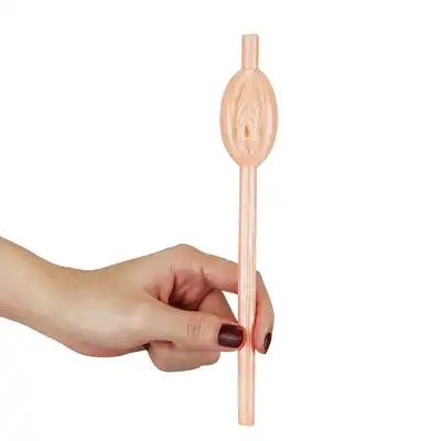 LoveToy - Pussy Straw. Rurki do napojów w kształcie łechtaczki. Zabawny prezent!
