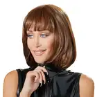 Cottelli Collection - Wig Bob. Brązowa peruka z modnym cięciem 28 cm